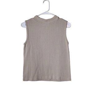 Nuggets Top Womens Medium Tan Sleeveless Basic Staple